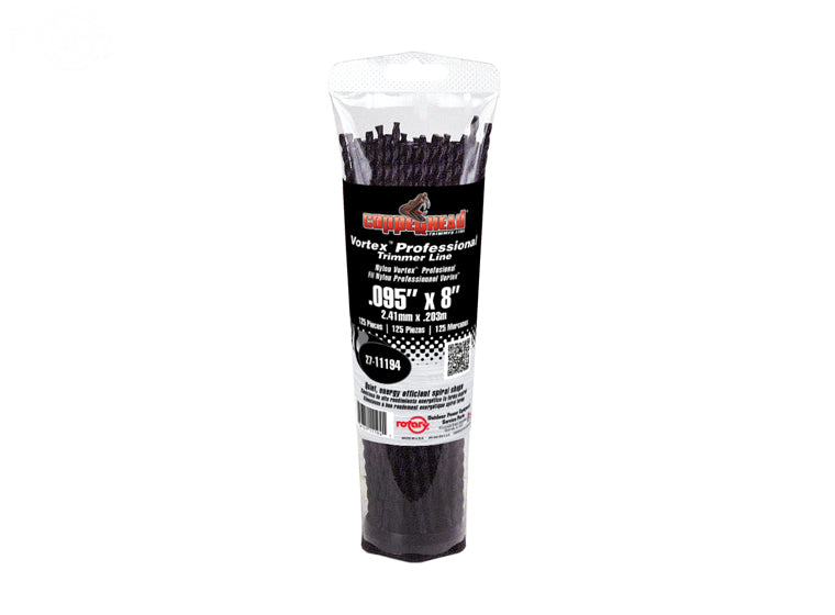 # 11194 TRIMMER LINE .095 X 8" (125 PC) VORTEX