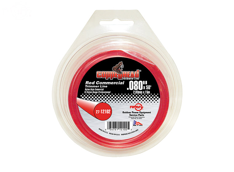 # 12102 TRIMMER LINE .080 50' LOOP RED COMMERCIAL