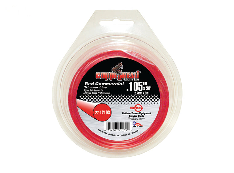 # 12103 TRIMMER LINE .105 30' LOOP RED COMMERCIAL