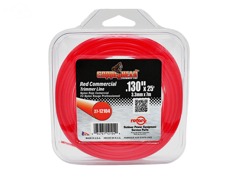 # 12104 TRIMMER LINE .130 25' LOOP RED COMMERCIAL