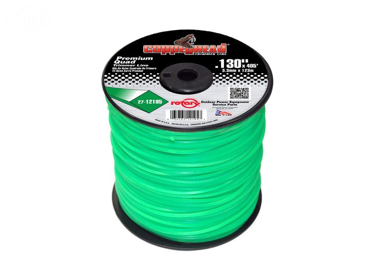 # 12195 TRIMMER LINE .130 405' MED SPOOL QUAD GREEN