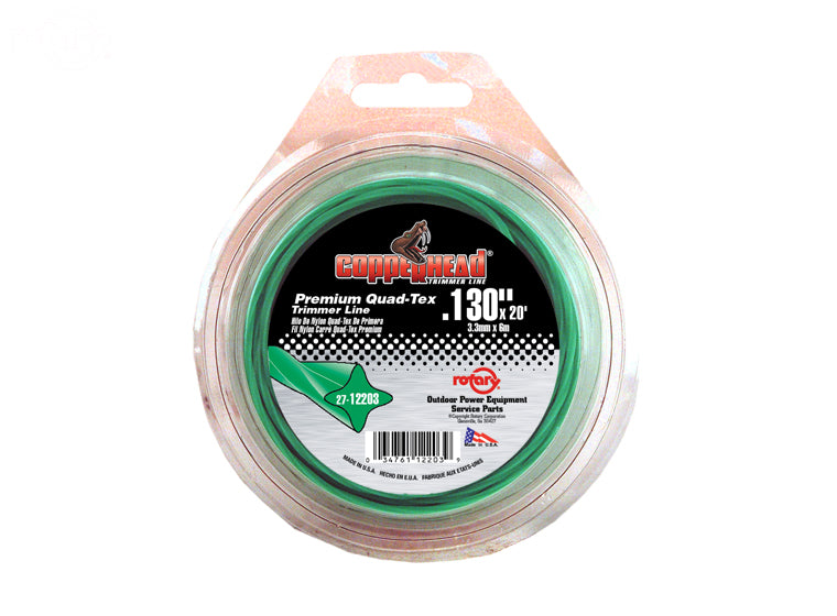 # 12203 TRIMMER LINE .130 20' LOOP QUAD-TEX TWIST GREEN