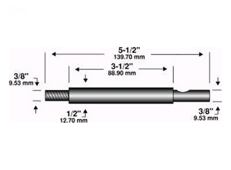 # 1252 EDGER SHAFT 5-1/2" X 3/8" X 3/8"
