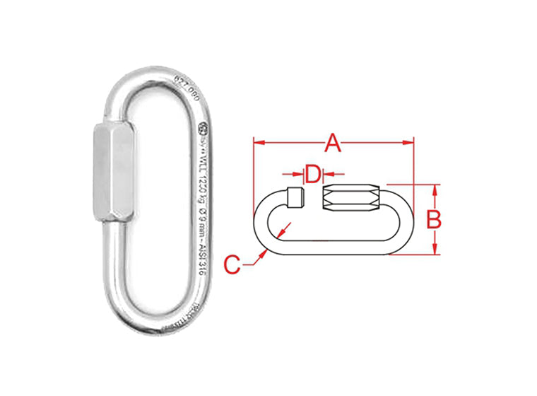 # 16985 QUICK LINK OVAL LONG 3.74" FROM KONG
