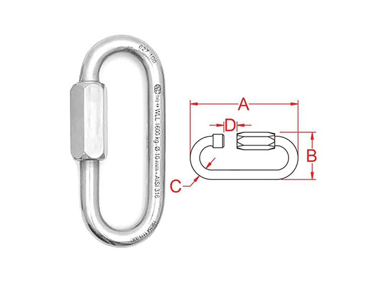 # 16986 QUICK LINK OVAL LONG 4.15" FROM KONG