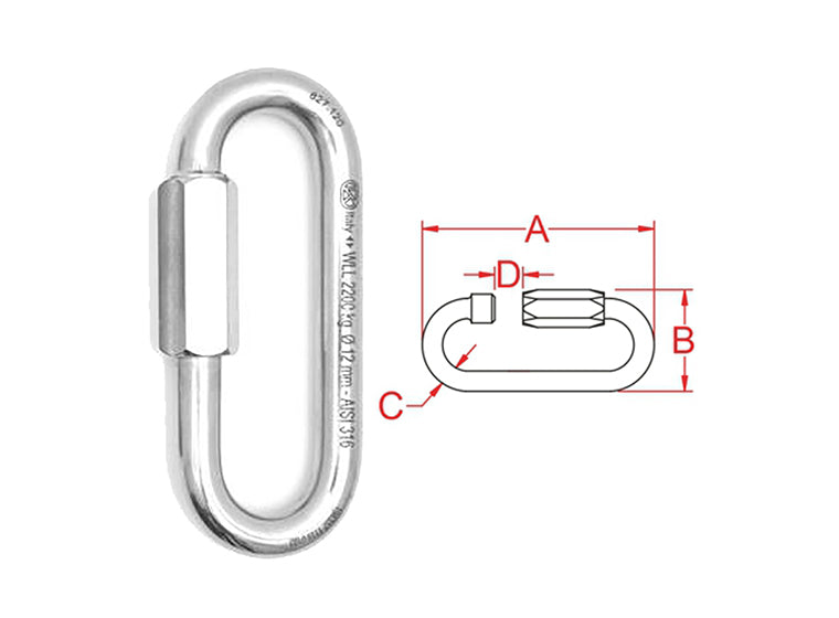 # 16987 QUICK LINK OVAL LONG 4.88" FROM KONG