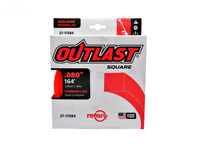 # 17584 TRIMMER LINE .080 X 164' OUTLAST SQUARE RED