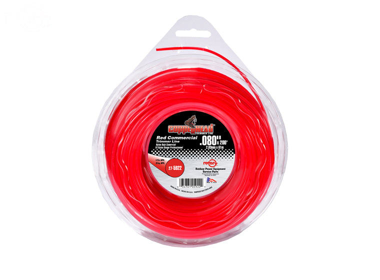 # 5922 TRIMMER LINE .080 X 1/2 LB. DONUT RED COMMERCIAL