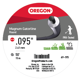 Oregon Magnum Gatorline Round Trimmer Line, .095 inch by 50 Foot