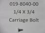 Bad Boy 1/4x3/4 Carriage Bolt (019-8040-00)