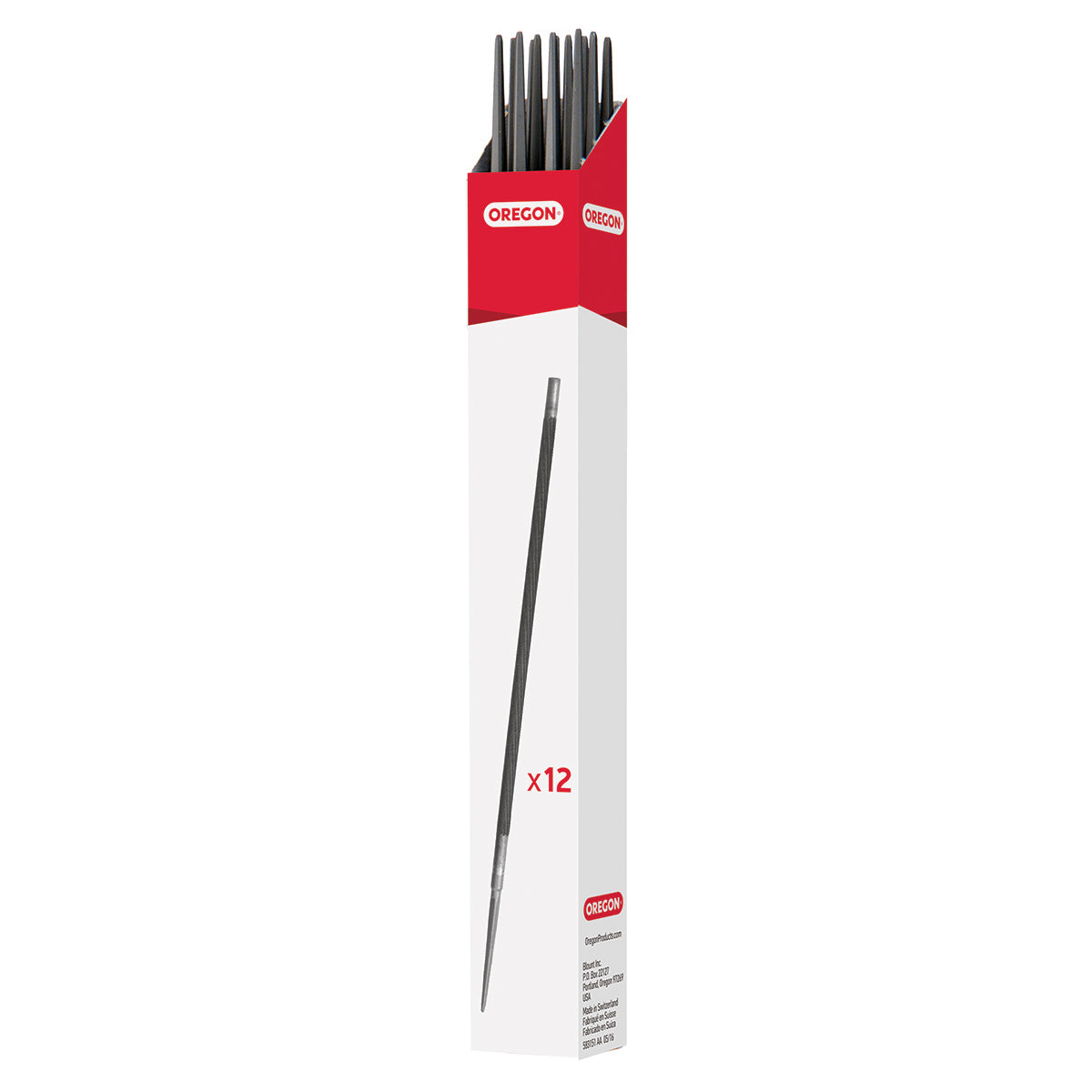 Oregon Round Files, 5/32", 12-Pack