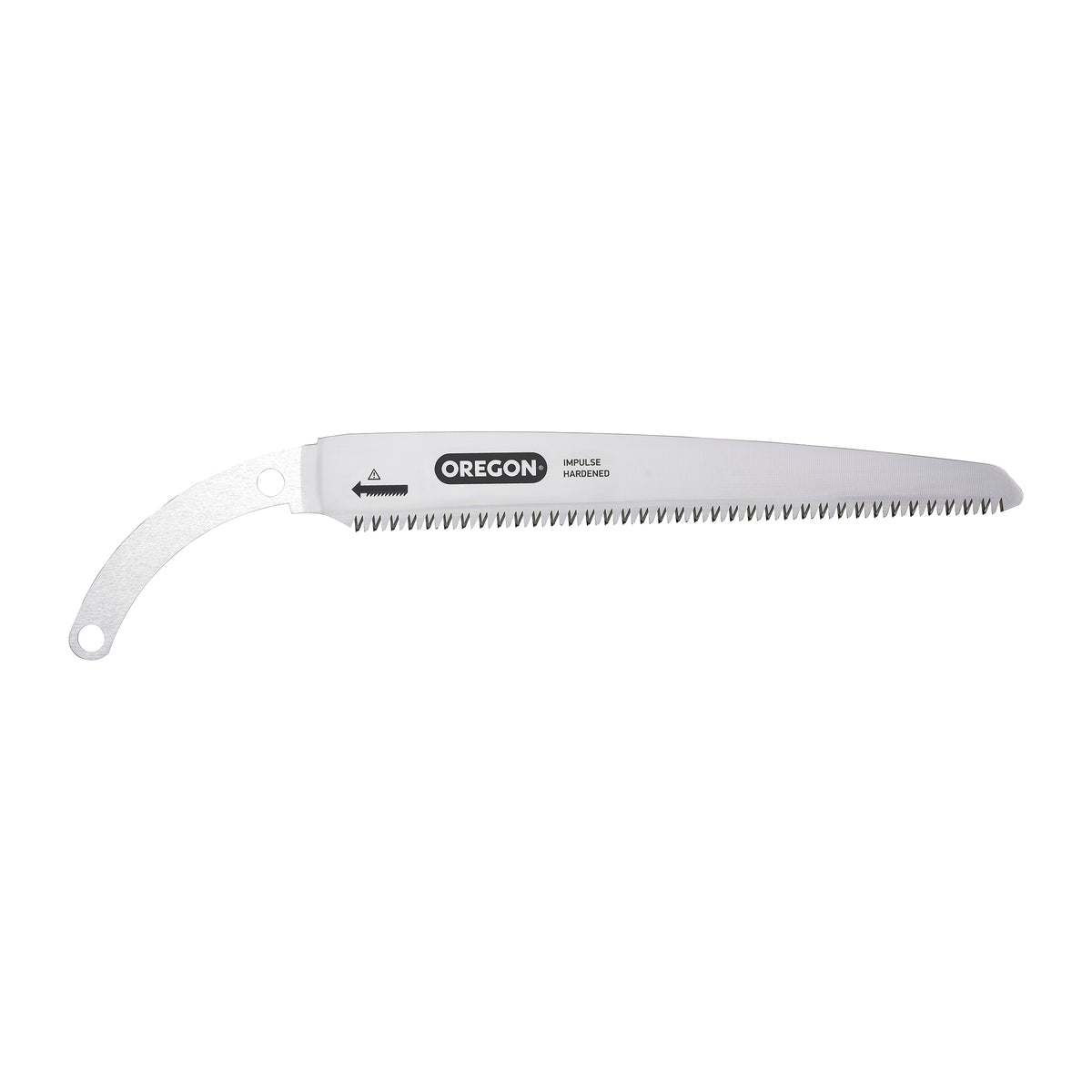 Oregon Use this replacement blade when you need a new straight blade on your saw, without throwing away the handle or the sheath. Easy to replace thanks to two point replacement screws and nuts, which can be removed and assembled with the help of a coin.