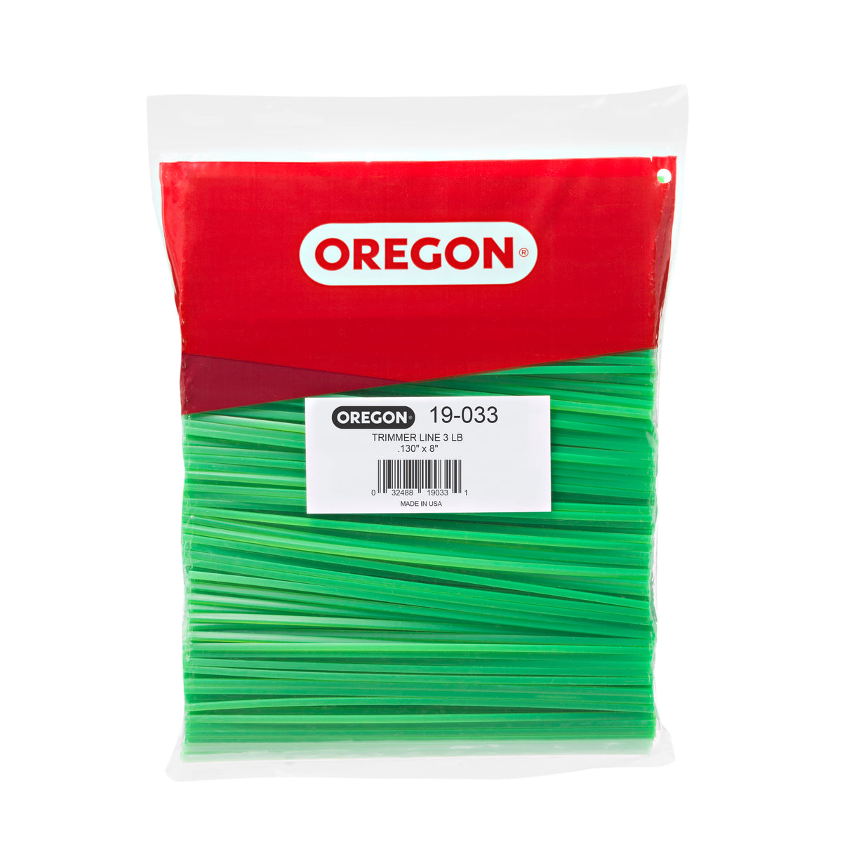 Oregon Precut Square Gatorline Trimmer Line, 0.130 in. by 8 in. Length, 3 Lbs