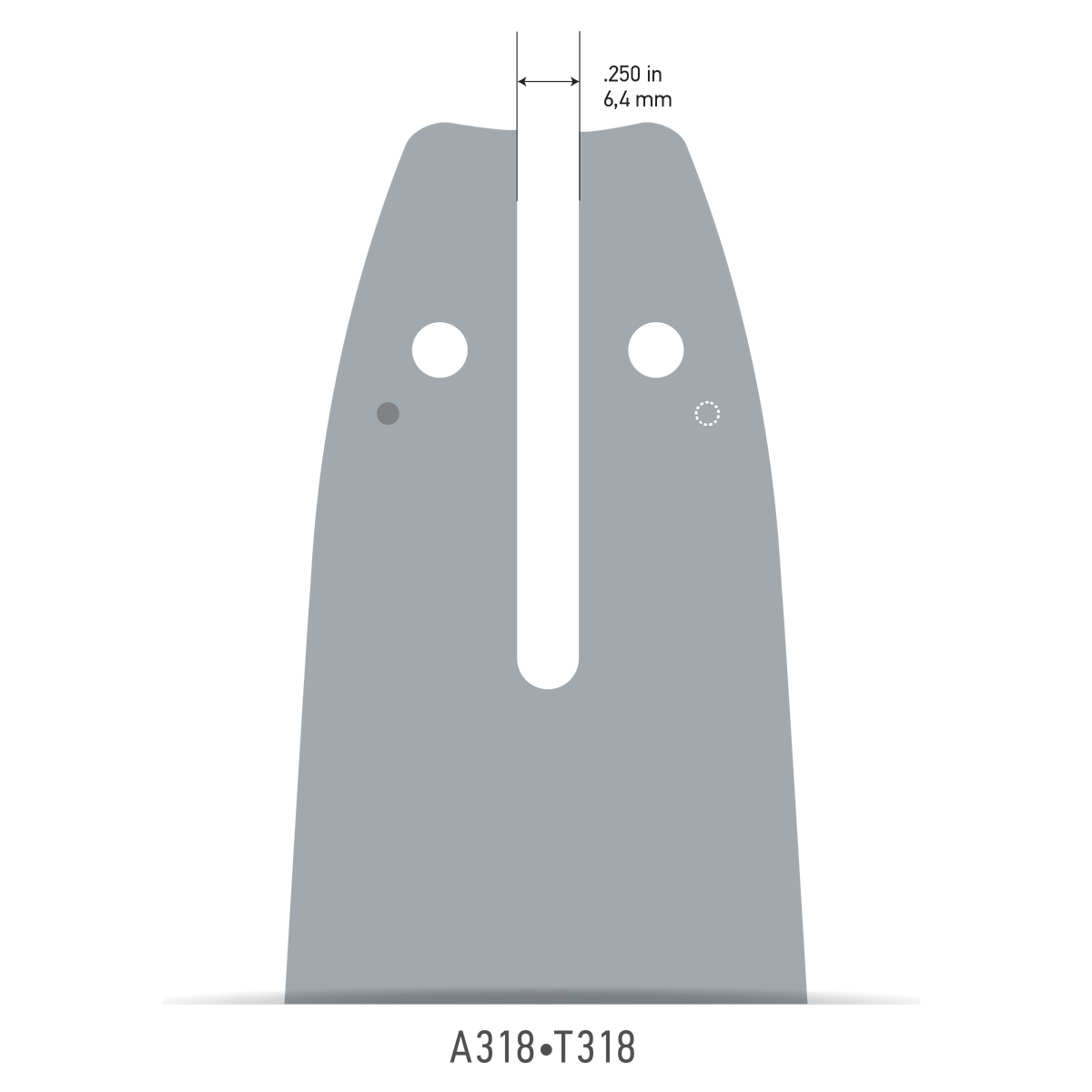 Oregon Single Rivet Guide Bar, 14" - 140SDEA318