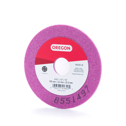 Oregon Vitrified Grinding Wheel for sharpening Chainsaw Chain, for 1/4 in., 3/8LP in. and 0.325 in. Pitch Chain OR4125-18A