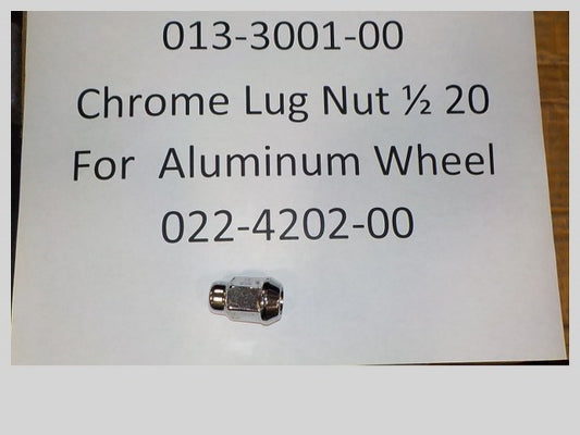 Bad Boy Chrome Lug Nut 1/2-20 For Use on Aluminum Wheels (013-3001-00)