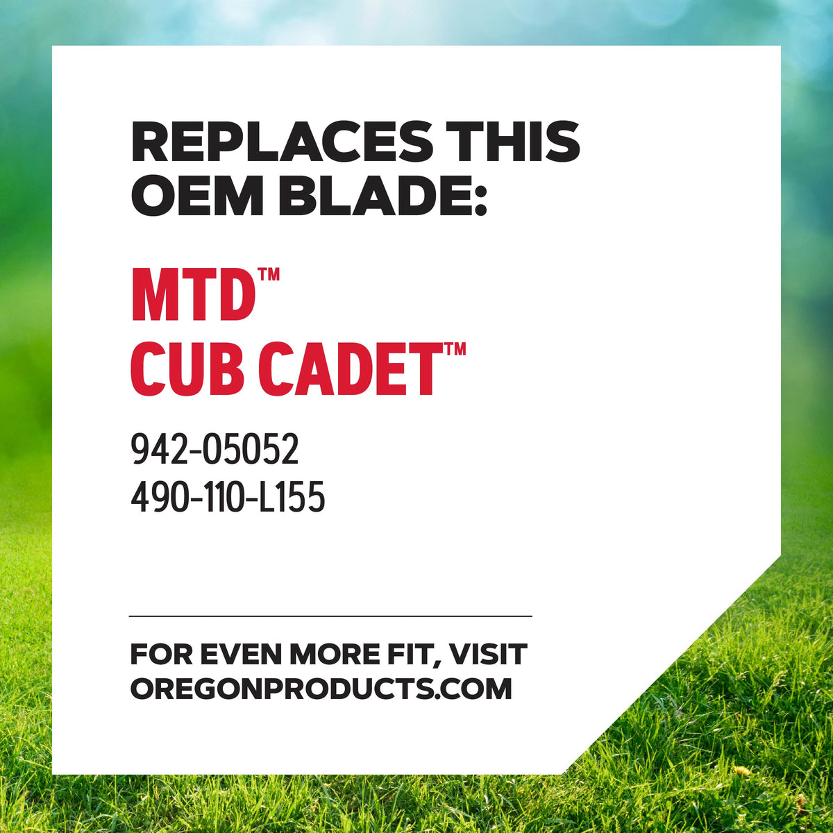 Oregon® 17-1/4" Blade for 50" MTD Lawn Mowers, OEM Part Numbers 942-05052, 742-05052