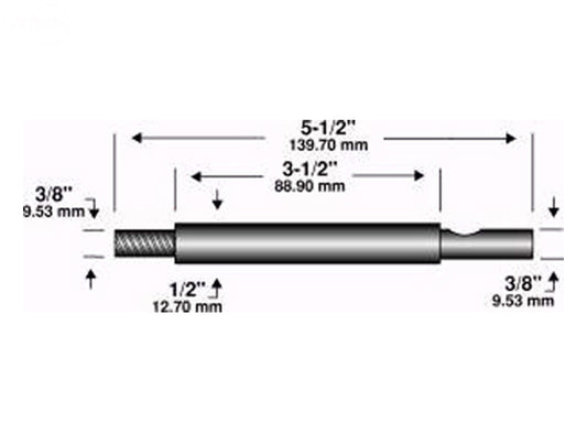 # 1252  EDGER SHAFT 5-1/2" X 3/8" X 3/8"