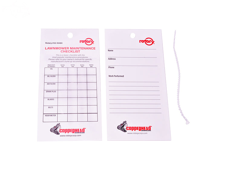 # 16480  SERVICE MAINTENANCE TAG (PACK OF 50)