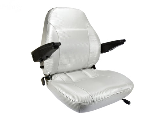 # 16513  PREMIUM HIGH BACK SEAT SILVER VINYL