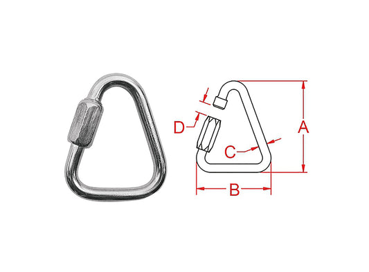 # 16988  QUICK LINK TRIANGLE 2.83" FROM KONG