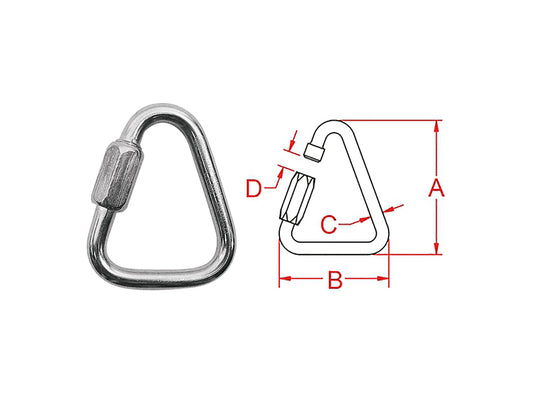 # 16989  QUICK LINK TRIANGLE 3.39" FROM KONG