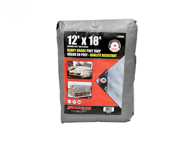 # 17411  HEAVY DUTY POLY TARP 12' X 18' SILVER