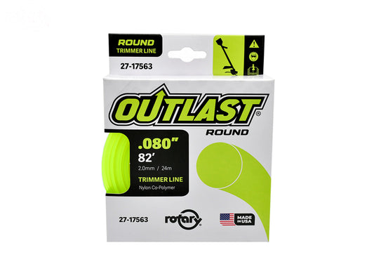 # 17563  TRIMMER LINE .080 X 82' OUTLAST ROUND YELLOW