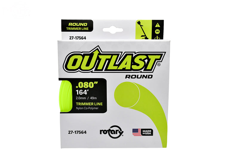 # 17564  TRIMMER LINE .080 X 164' OUTLAST ROUND YELLOW