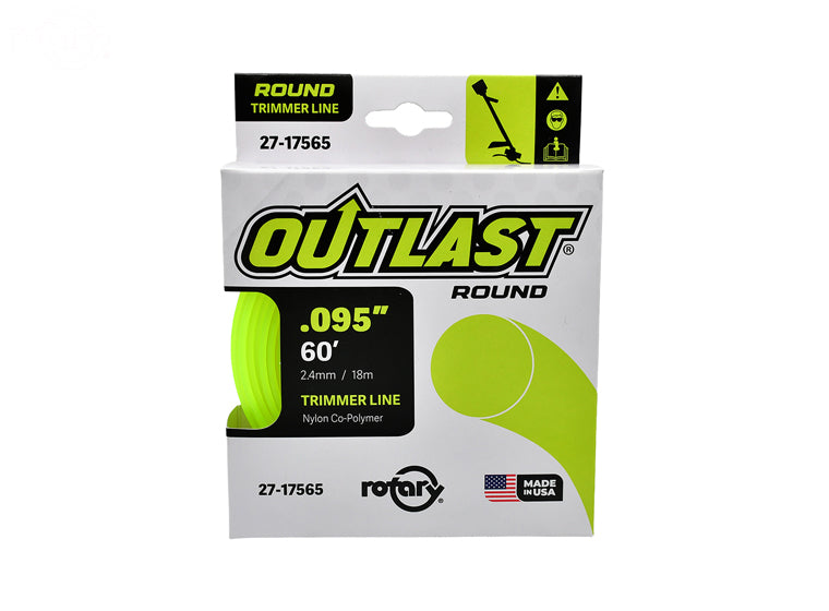 # 17565  TRIMMER LINE .095 X 60' OUTLAST ROUND YELLOW