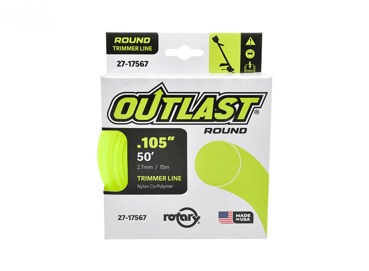 # 17567  TRIMMER LINE .105 X 50' OUTLAST ROUND YELLOW
