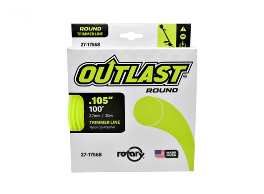 # 17568  TRIMMER LINE .105 X 100' OUTLAST ROUND YELLOW