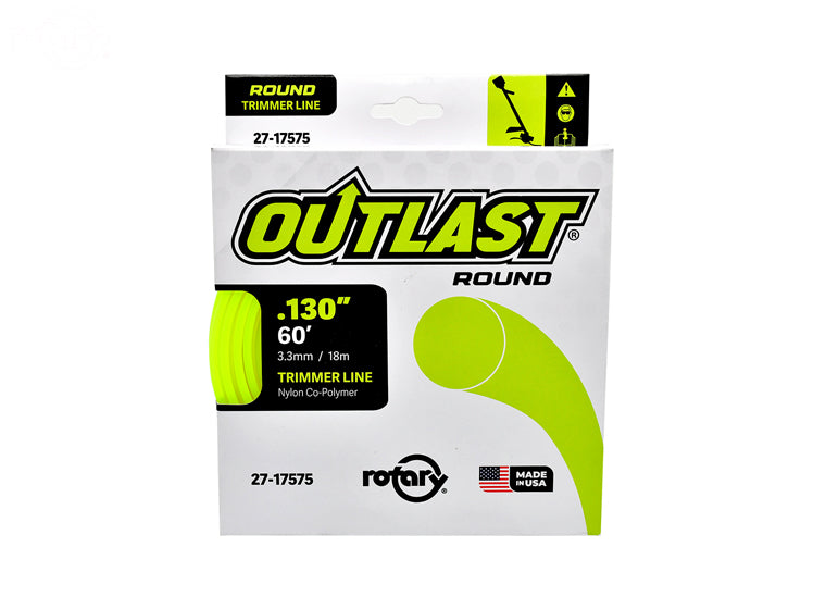 # 17575  TRIMMER LINE .130 X 60' OUTLAST ROUND YELLOW