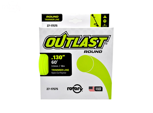 # 17575  TRIMMER LINE .130 X 60' OUTLAST ROUND YELLOW