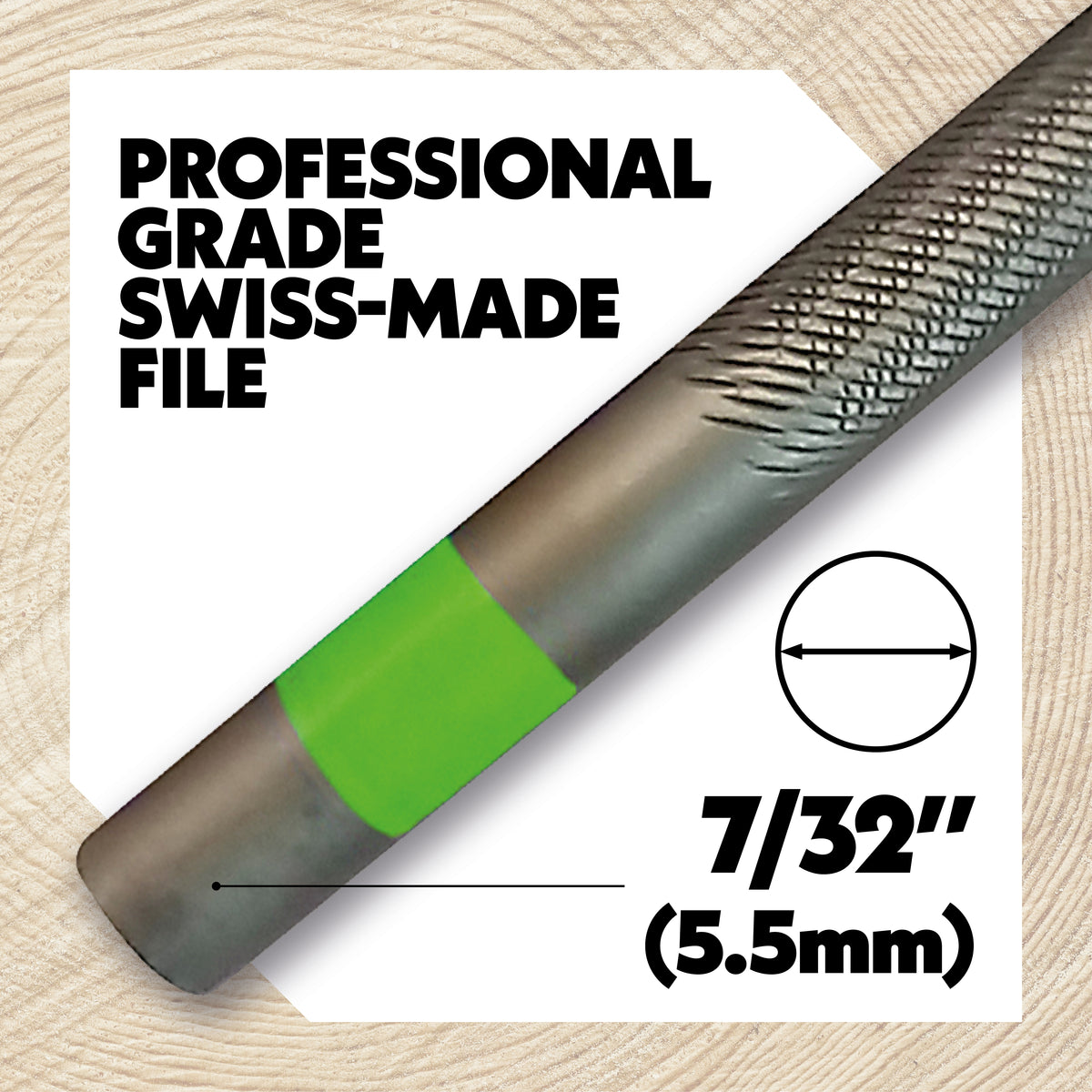 Oregon Round Files, 7/32", 12-Pack