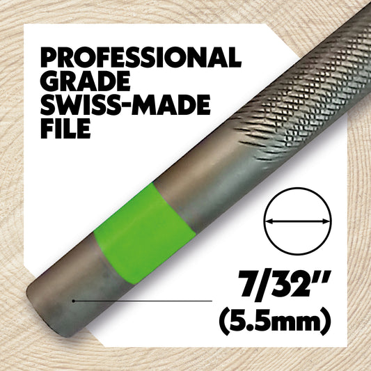Oregon Round Files, 7/32", 12-Pack