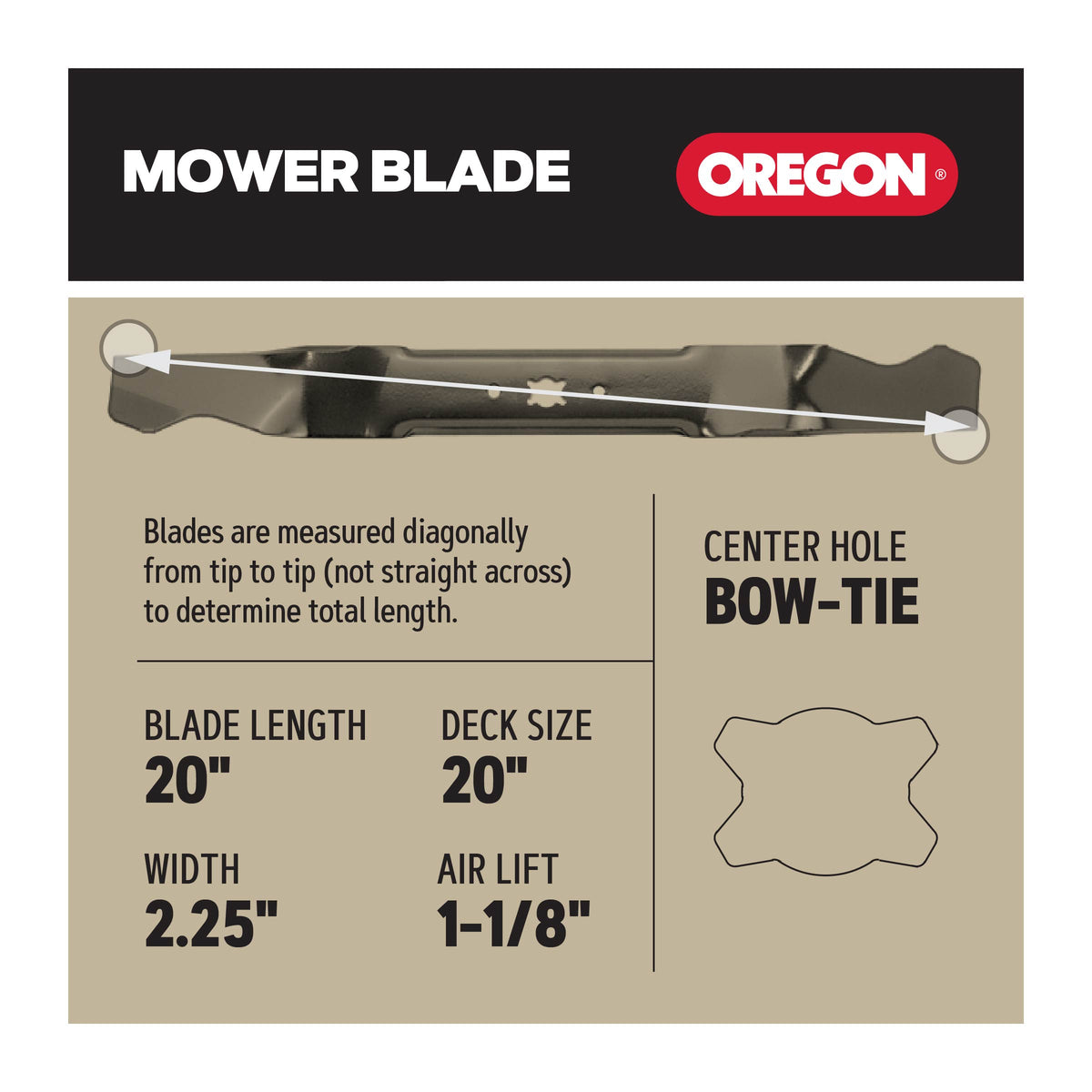 Oregon Lawn Mower Blade for 20" Cub Cadet Push Mower, Set of 1 (98-068)