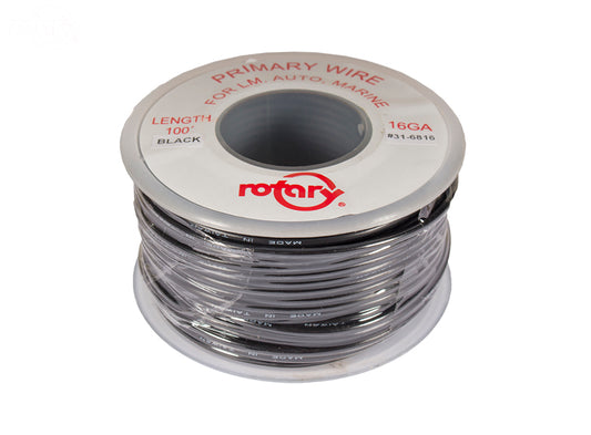 # 6816  PRIMARY WIRE BLACK 16 AWG 100'