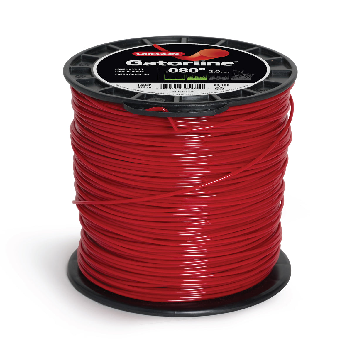 Oregon Gatorline Red Round Trimmer Line, .080 in. by 1248 FT