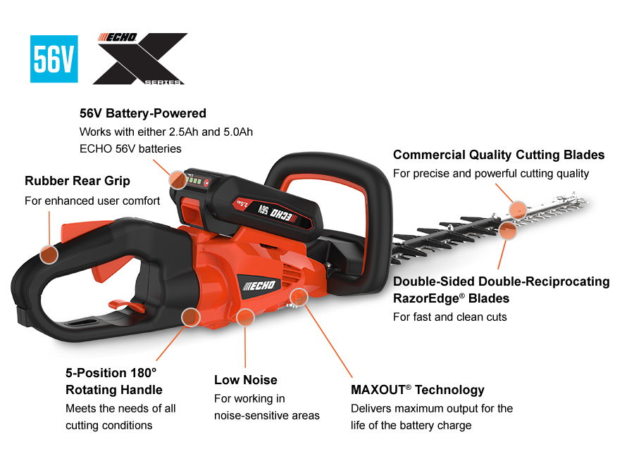 eFORCE® DHC-2200 Double-Sided Hedge Trimmer