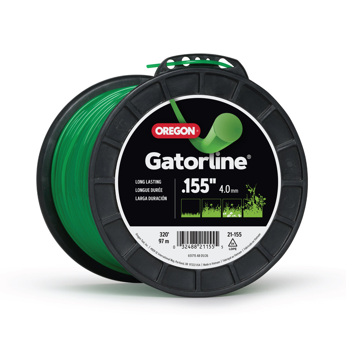 Oregon Gatorline Round Trimmer Line, .155 in. by 320 FT