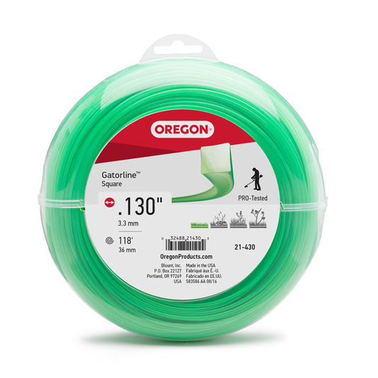 Oregon Gatorline Square Trimmer Line, .130 in. by 120 FT
