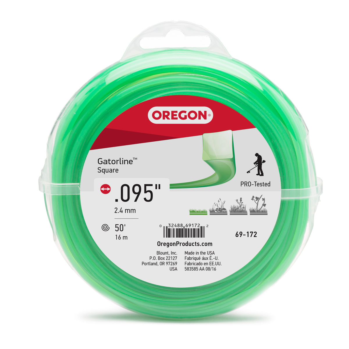 Oregon Gatorline Square Trimmer Line, .095 in. by 50 FT