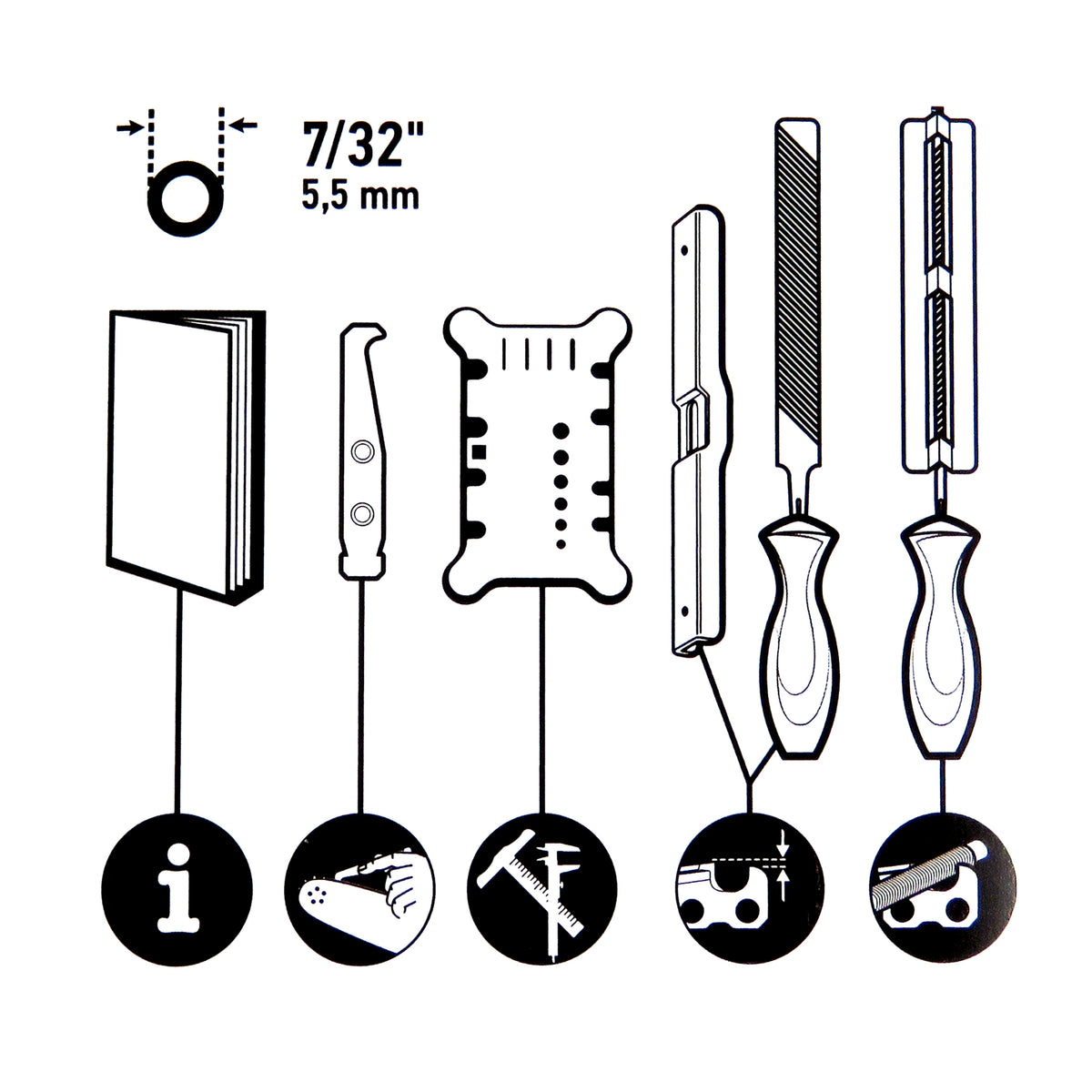 Oregon Sharpening Kit with Pouch, 7/32"