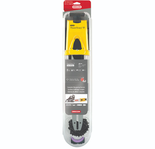 Oregon PowerSharp Starter Kit 14 in., Fits Echo, Husqvarna, Craftsman, PS52 Chain, guide bar and bar-mount sharpener (541652)
