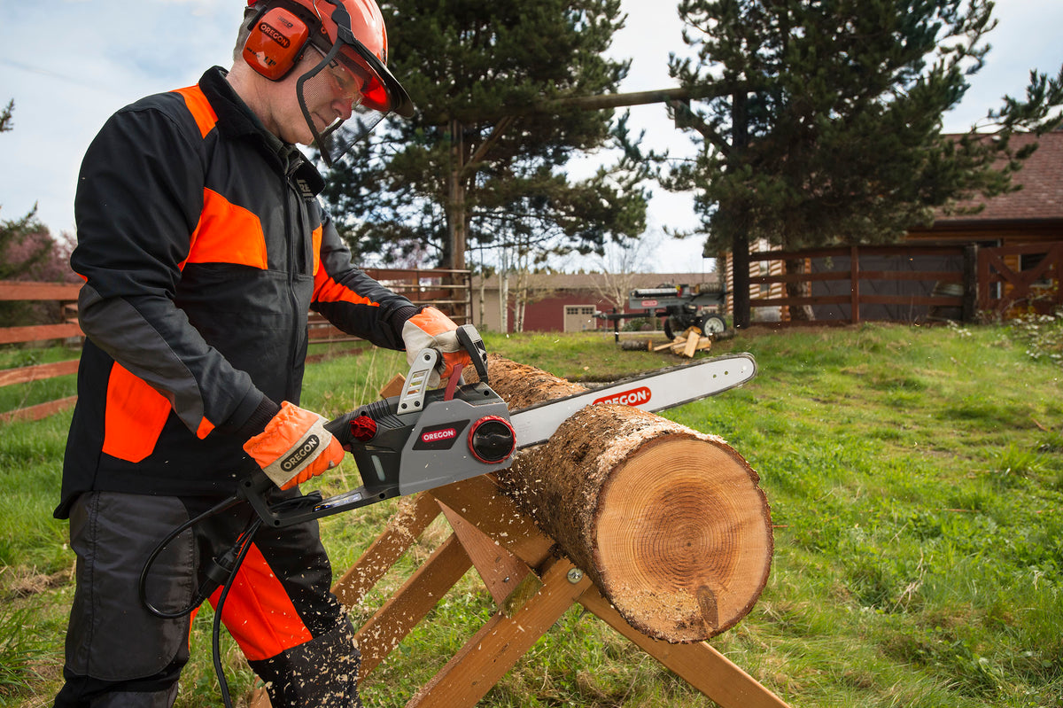 Oregon® 16 in. 15 Amp CS1400 Corded Electric Chainsaw - High-Power, Low-Noise Electric Chainsaw