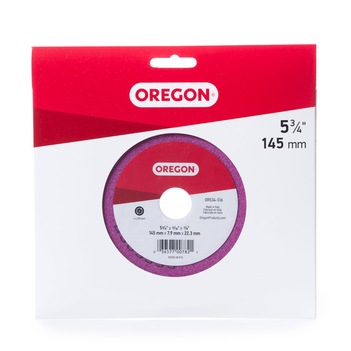 Oregon Grinding Wheel, 5 3/4" x 5/16"
