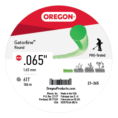Oregon Gatorline Round Trimmer Line, .065 in. by 611 FT