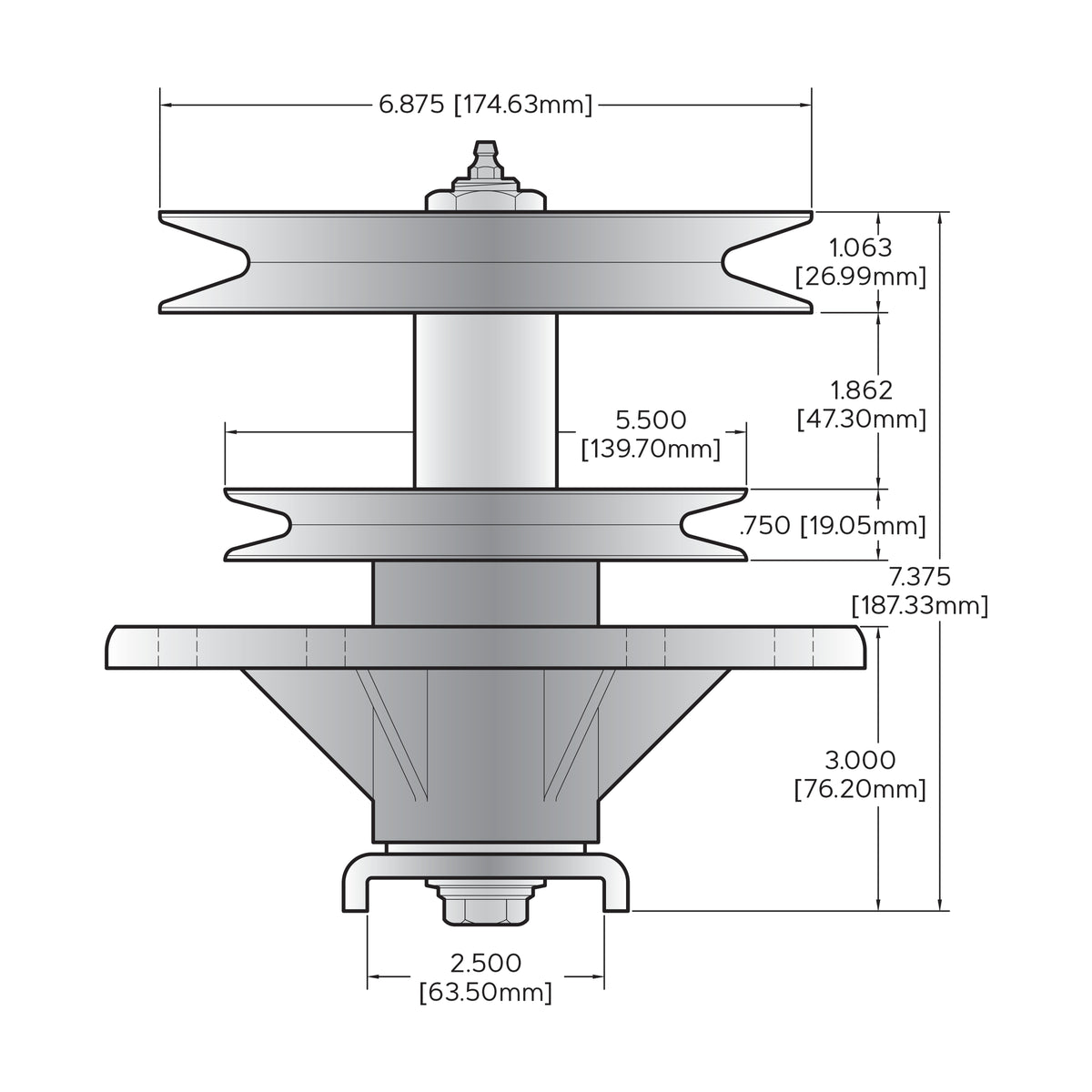 Oregon Spindle Assembly, Toro Models - 82-675
