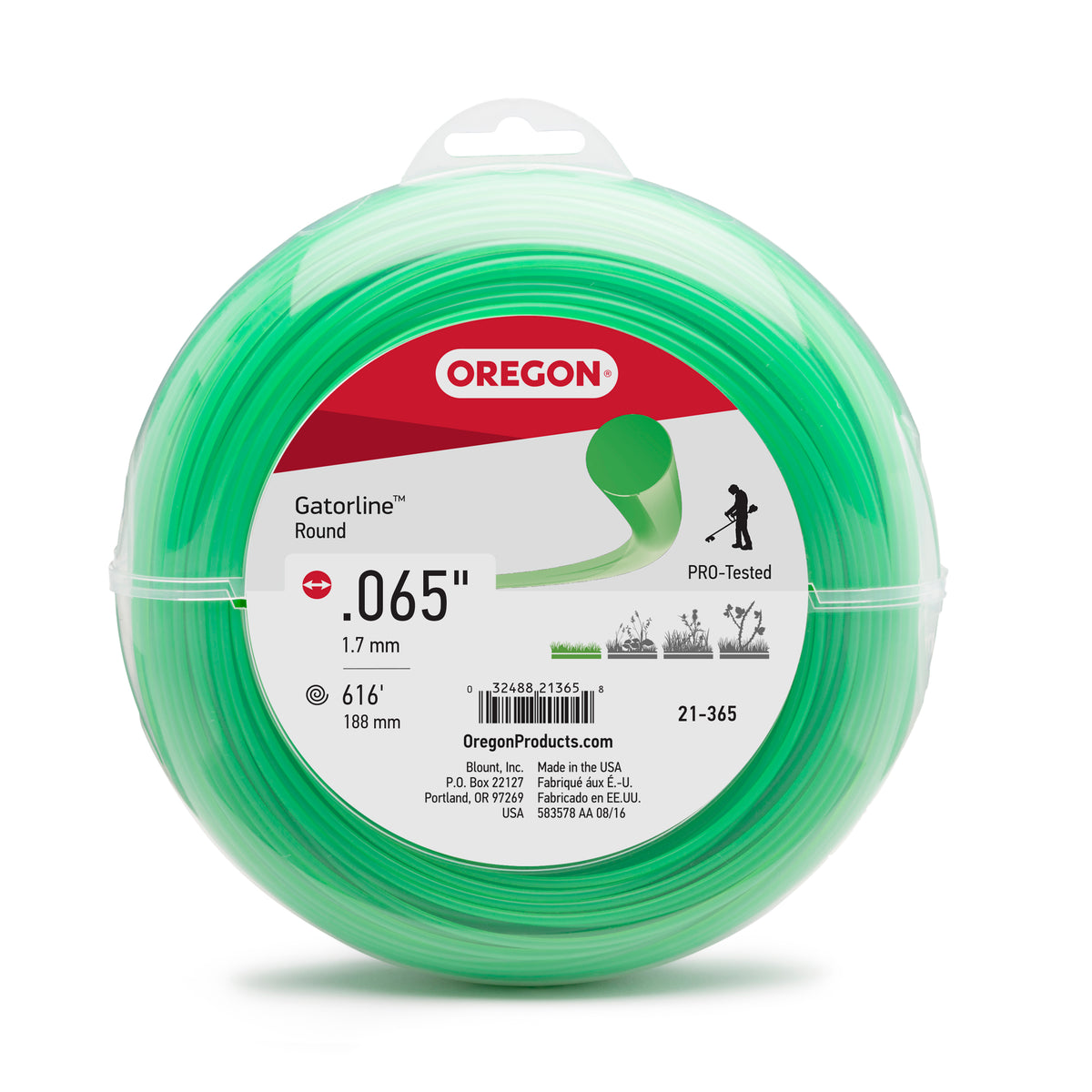 Oregon Gatorline Round Trimmer Line, .065 in. by 611 FT